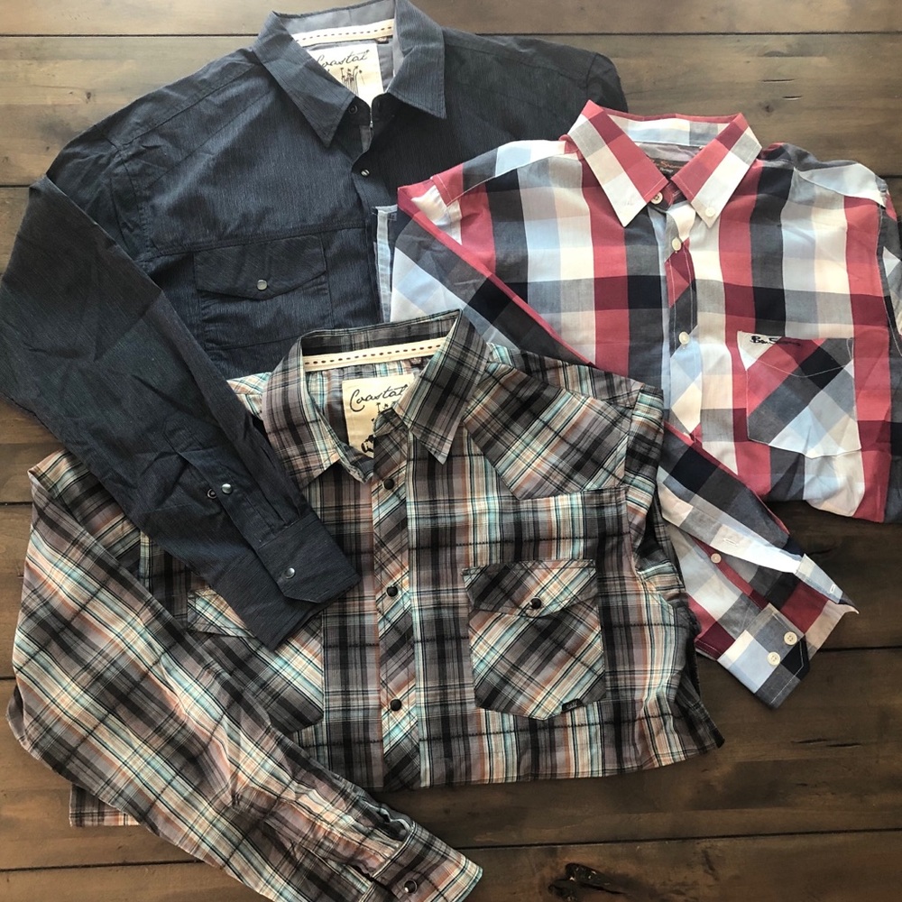 Men’s Coastal Ben Sherman casual shirt lot 3 large